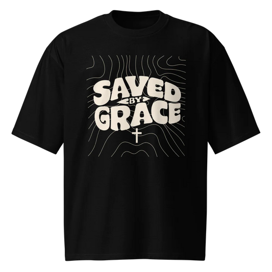 Oversized Saved by Grace T-shirt Front Logo