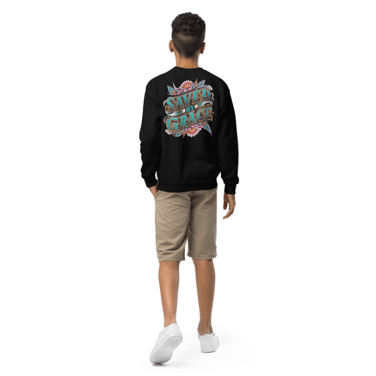 Youth Saved By Grace Crew Neck Sweatshirt